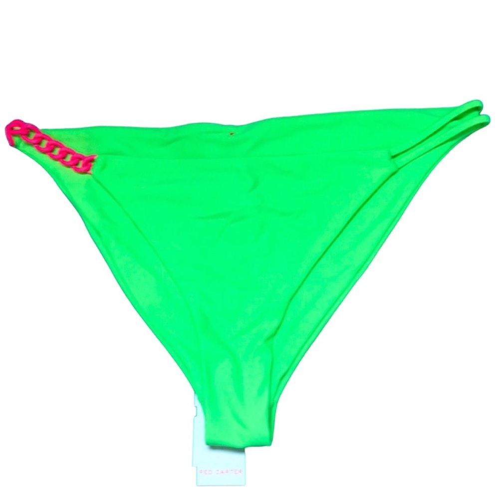 Red Carter Chain Detail Bikini Bottom Sz L NWT - Picture 1 of 5